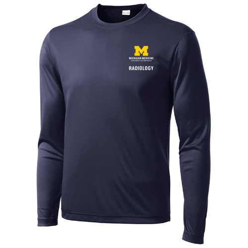 Mens/Unisex Sport Tek Long Sleeve Performance Tee -- True Navy