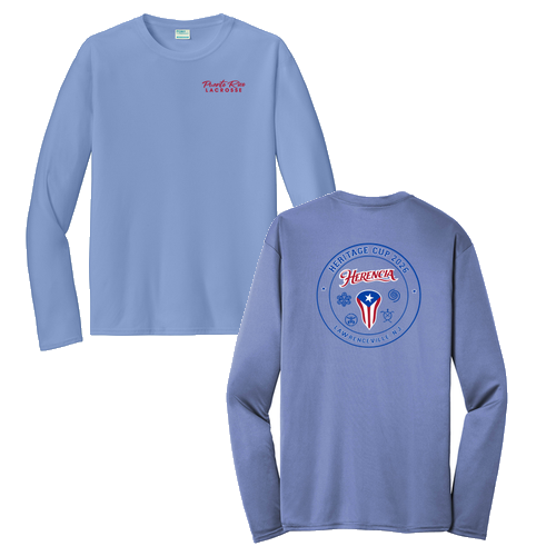 [HIDE] HERITAGE CUP Long Sleeve Performance Tee -- Carolina Blue
