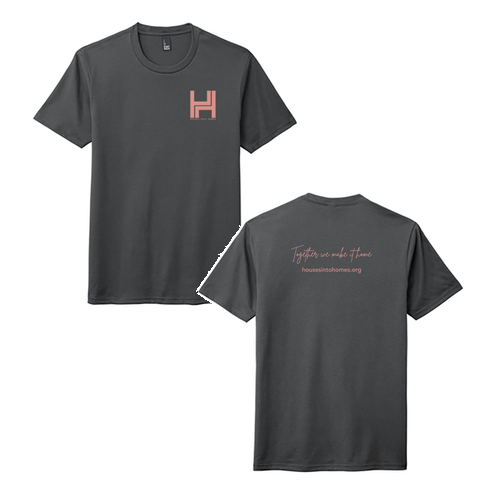 District Made Mens Perfect Tri Crew Tee -- Charcoal