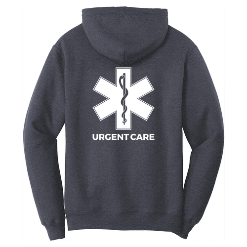 Port and Company Core Fleece Pullover Hooded Sweatshirt -- Heather Navy