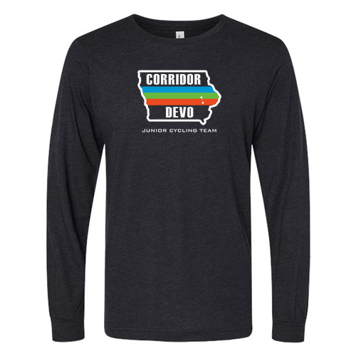 Bella+Canvas Unisex Triblend Long Sleeve Tee -- Solid Black TriBlend