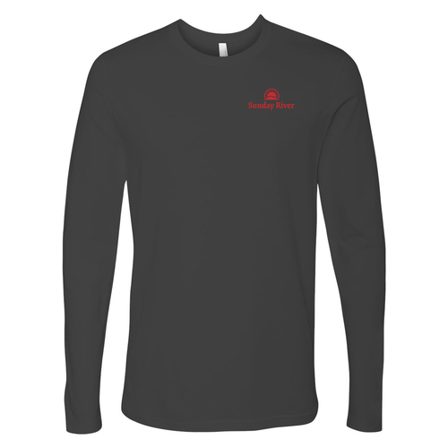 Sunday River Logo 2 Red Ink -- Long Sleeve Heavy Metal