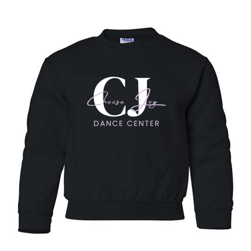 Youth Gildan Heavy Blend Crew Neck Sweatshirt -- Black