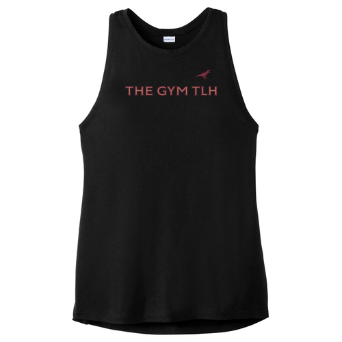 Sport-Tek Ladies PosiCharge Tri-Blend Wicking Tank -- Black Triad Solid