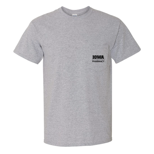 Gildan Heavy Cotton Adult Tee with Pocket -- Sport Gray
