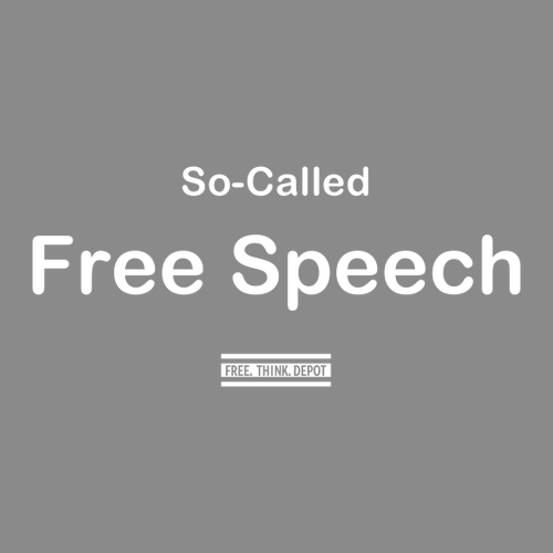 So-Called Free Speech T-Shirt -- Gravel