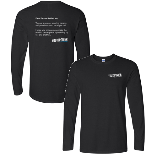 Dear Person Behind Me Long Sleeve Tee -- Black