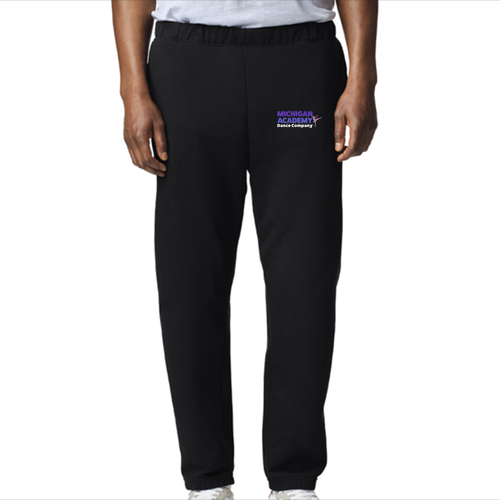 Mens/Unisex Gildan Midweight Fleece Adult Pocket Sweatpants -- Black