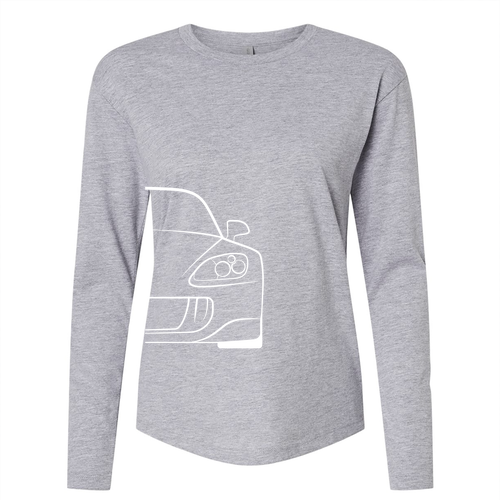 Next Level Women's Cotton Relaxed Long Sleeve T-Shirt -- Heather Grey
