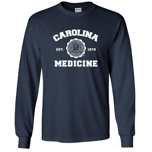 Gildan Ultra Cotton Longsleeve Basic T-Shirt -- Navy