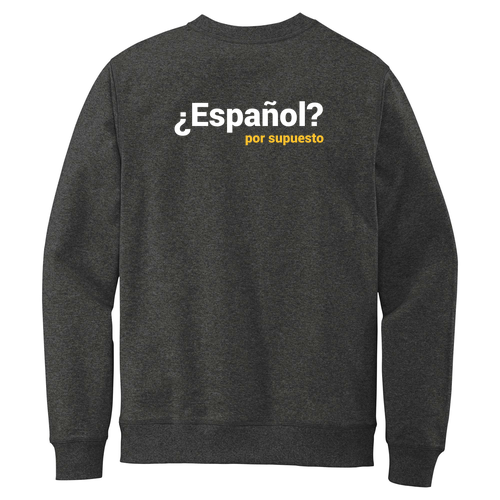 Por Supuesto District Re-Fleece Crew -- Charcoal Heather