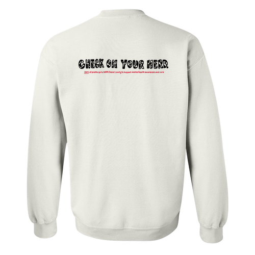 Gildan Heavy Blend Crew Neck Sweatshirt -- White