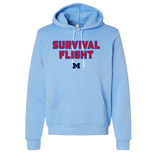 Mens/Unisex Bella Canvas Soft Sponge Fleece Hoodie -- Carolina Blue