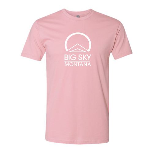 Unisex Next Level Fitted Short Sleeve Tee -- Light Pink  Front Print