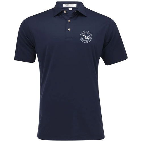 Peter Millar Men's Solid Stretch Polo -- Navy