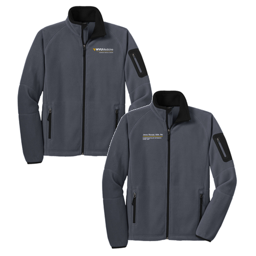 Port Authority Enhanced Value Fleece Full Zip Jacket -- Battleship Grey / Black