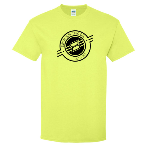 Gildan Heavy Cotton Basic T-Shirt -- Safety Green, Swan