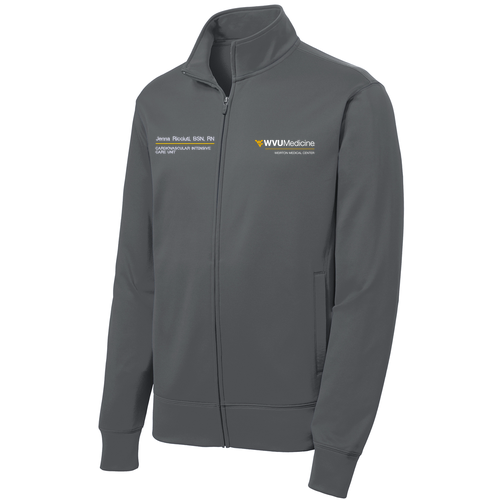 Embroidered Sport-Tek Sport-Wick Fleece Full-Zip Jacket -- Dark Smoke Grey