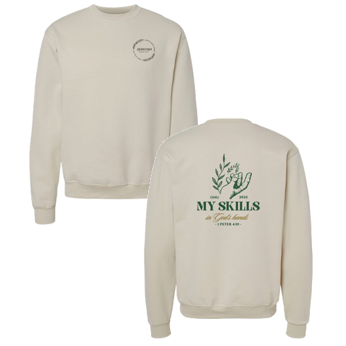 Champion Powerblend Crewneck Sweatshirt -- Sand