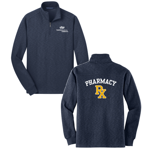 Port Authority Slub Fleece Quarter Zip Pullover -- Navy