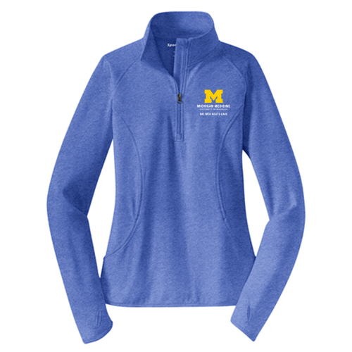 Ladies Sport Tek Sport Wick Stretch Half Zip Pullover -- True Royal Heather