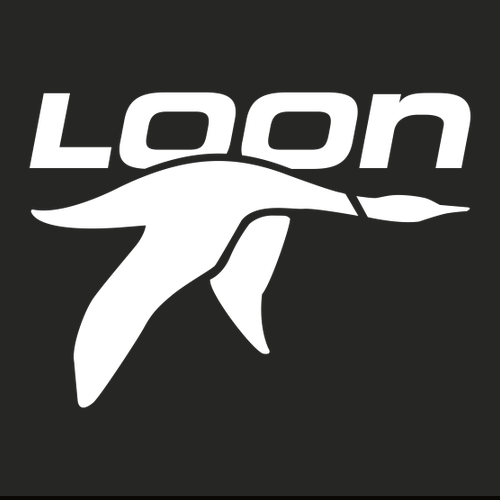 Loon Logo 2 White Ink -- Long Sleeve Black