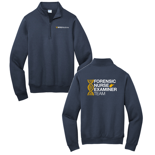 Port and Company Core Fleece Quarter-Zip Pullover Sweatshirt -- Navy