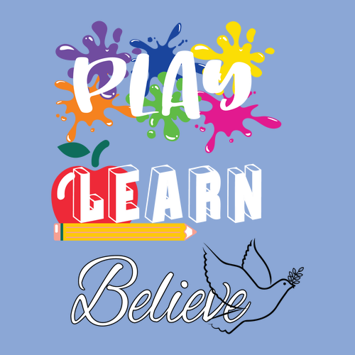 Play Learn Believe -- Adult Tee