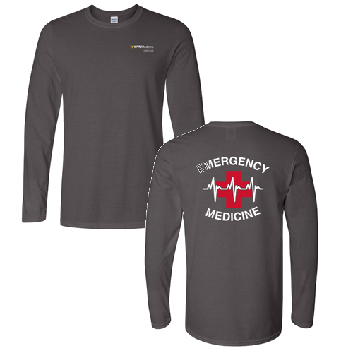 Gildan Softstyle Longsleeve T Shirt -- Charcoal