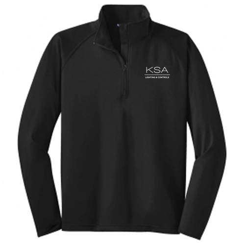 Sport Tek Sport Wick Stretch Half Zip Pullover -- Black