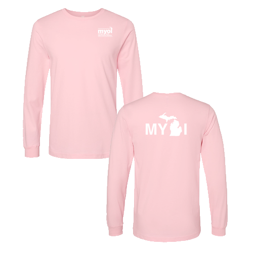 Bella Canvas Unisex Jersey Longsleeve Tee -- Pink