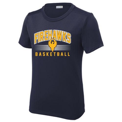 Fire Hawks Basketball (Youth Shirt) -- True Navy