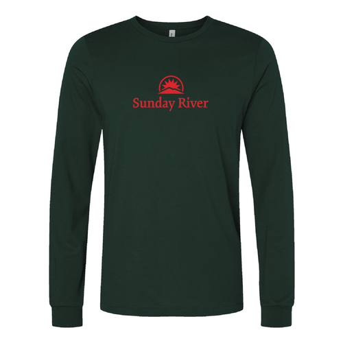 Sunday River Logo 1 Red Ink -- Long sleeve Forest