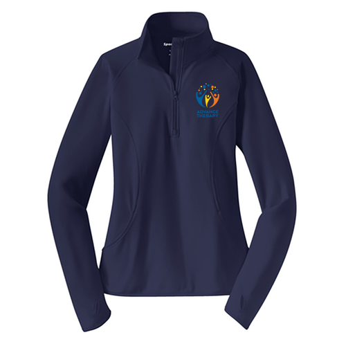 Sport Tek Ladies Sport Wick Stretch Half Zip Pullover -- True Navy