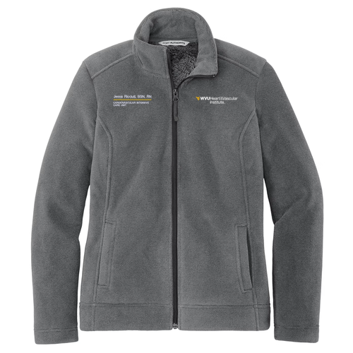 Port Authority Ladies Ultra Warm Brushed Fleece Jacket -- Gusty Grey / Sterling Grey