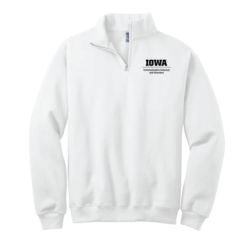 Jerzees 1/4 Zip Cadet Sweatshirt -Embroidered- White