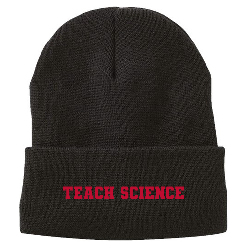 Sportsman Jersey Lined 12inch Cuffed Beanie -- Black (Embroidery)