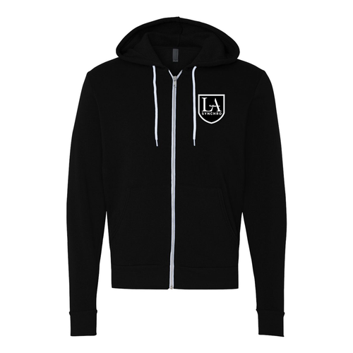 Bella Canvas Unisex Full-Zip Hooded Sweatshirt -- Black