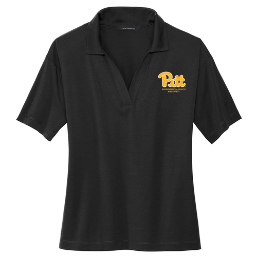 Mercer+Mettle Women's Stretch Jersey Polo -- Deep Black
