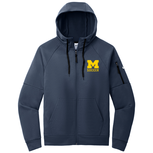 Nike Therma-FIT Pocket Full-Zip Fleece Hoodie -- Navy