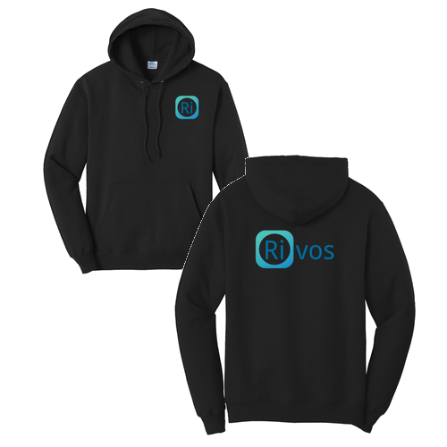 [HIDE] Port and Company Core Fleece Pullover Hooded Sweatshirt -- Jet Black