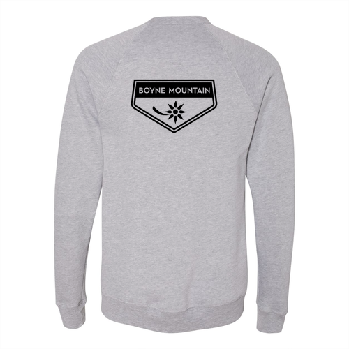 Boyne Mountain Logo 2 Black Ink -- Crewneck Sweatshirt Athletic Heather