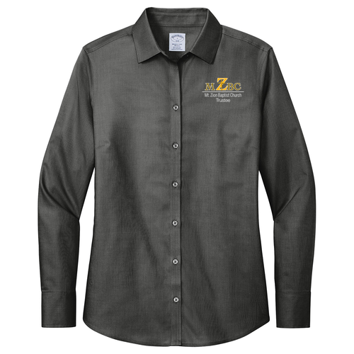 Brooks Brothers Women's Wrinkle-Free Stretch Nailhead Shirt -- Deep Black