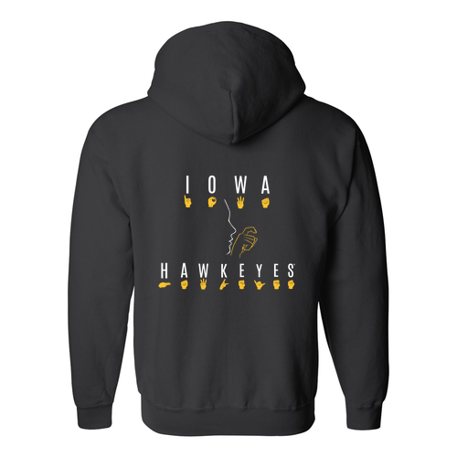 Gildan Full Zip Hooded Sweatshirt -- Black