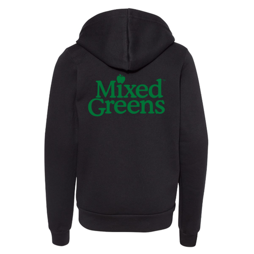 Youth Bella Canvas Sponge Fleece Full-Zip Hoodie -- Black