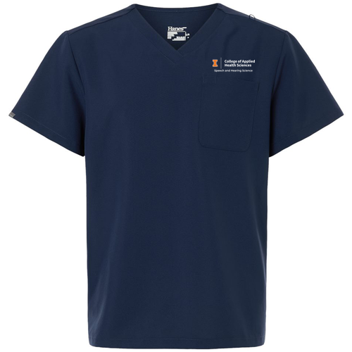 Hanes Men's V-Neck 1 Pocket Scrub Top