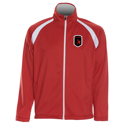 Sport Tek Tricot Jacket -- True Red / White