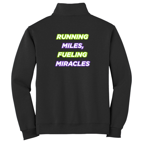 Runner Jerzees 1/4 Zip Cadet Sweatshirt -- Black