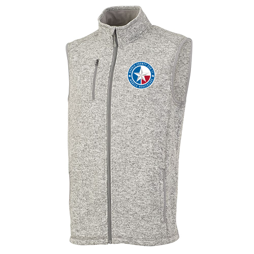 Embroidered Charles River Mens Pacific Heathered Vest -- Light Grey Heather