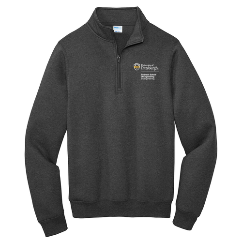 Port and Company Core Fleece Quarter-Zip Pullover Sweatshirt -- Dark Heather Grey
